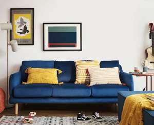 John Lewis Sweep Large 3 Seater Sofa, Light Leg, Opulence Royal Blue Velvet £479 @ John Lewis & Partners