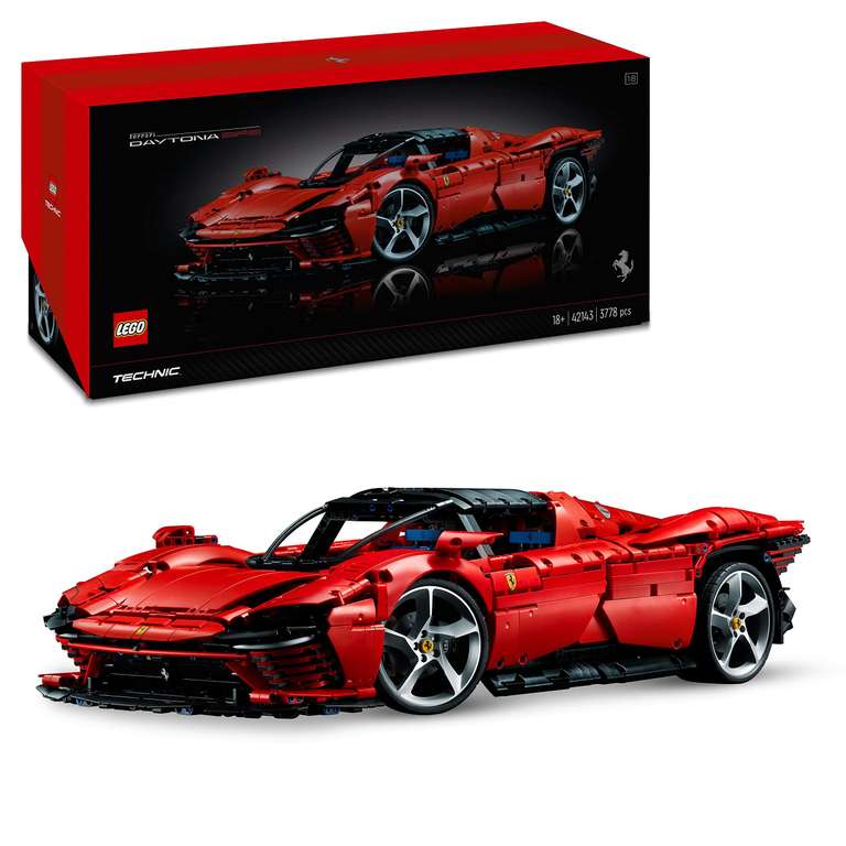 LEGO 42143 Technic Ferrari Daytona SP3, Race Car Model Building Kit, 1:8 Scale - apply voucher for additional discount