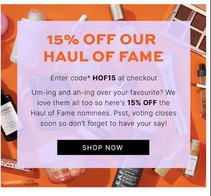 15% OFF OUR HAUL OF FAME @ Cult Beauty