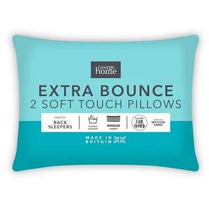 Soft Touch Extra Bounce Pillows (Pack of 2) - Free Click & Collect