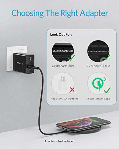 Anker Wireless Charger, PowerWave Pad for iPhone and Samsung, Qi-Certified 10W - £12.99 @ Sold by AnkerDirect UK / Fulfilled By Amazon