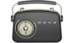 Bush Classic Retro Mini FM Radio - Black - Free C&C