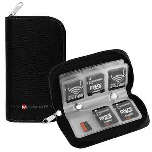 MyMemory Card Wallet for Memory Cards 22 Slots Carrying Case - Black