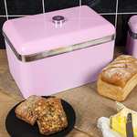Swan SWKA1010PN Retro Bread Bin, Metal, Pink, 18 Litre Storage Capacity £23.04 @ Amazon