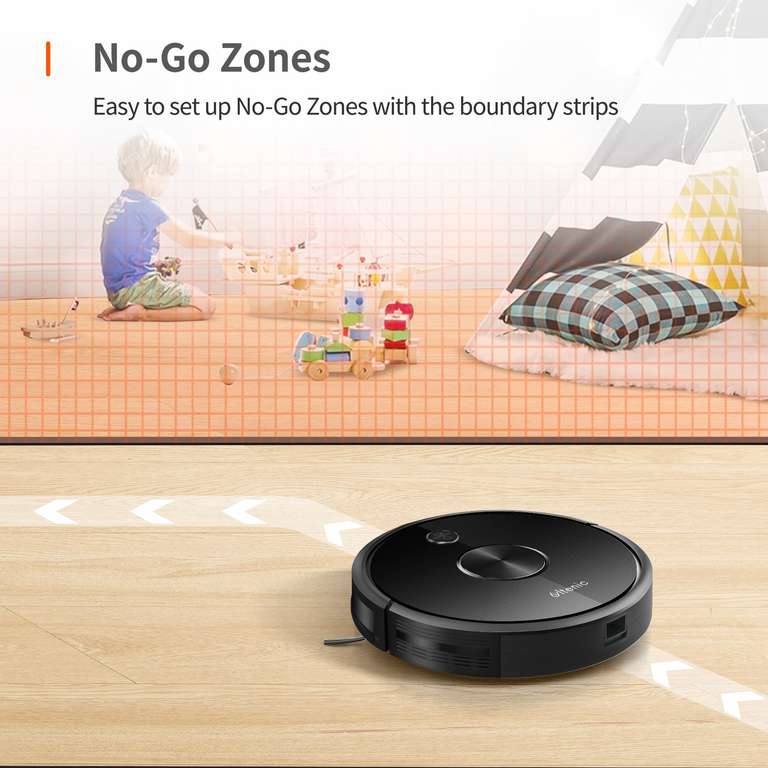 Ultenic D5s Pro Robot Vacuum Cleaner with Mop, 3000Pa Suction, Ultra Carpet Boost Technology, Wi-Fi/Alexa/App Control