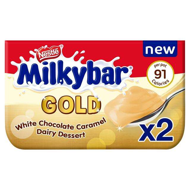 Milkybar Gold White Chocolate Caramel Dairy Dessert 2x65g - Nectar price