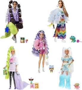 Barbie Extra 5 Doll Pack with 5 Pets and 70 Accessories