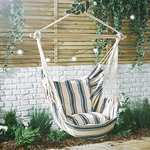 Blue & White Striped Garden Hammock Chair & Swing Seat £29.99 - Sold and dispatched by DOMU UK on Amazon
