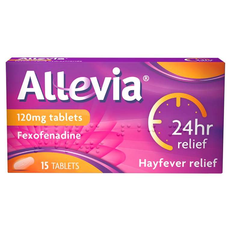 Allevia 120Mg Tablets 15 Pack £4.40 (Clubcard Price) @ Tesco