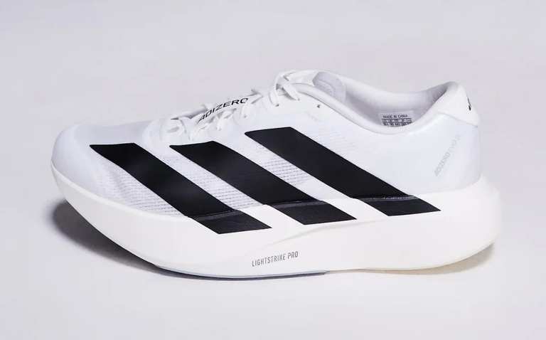 Adidas Running Adizero EVO SL trainers in white and black - selected sizes 7 to 12.5 w/code