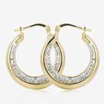 9ct Gold And Silver Swarovski Crystals Hoop Earrings £47.50 delivered @ Warren James