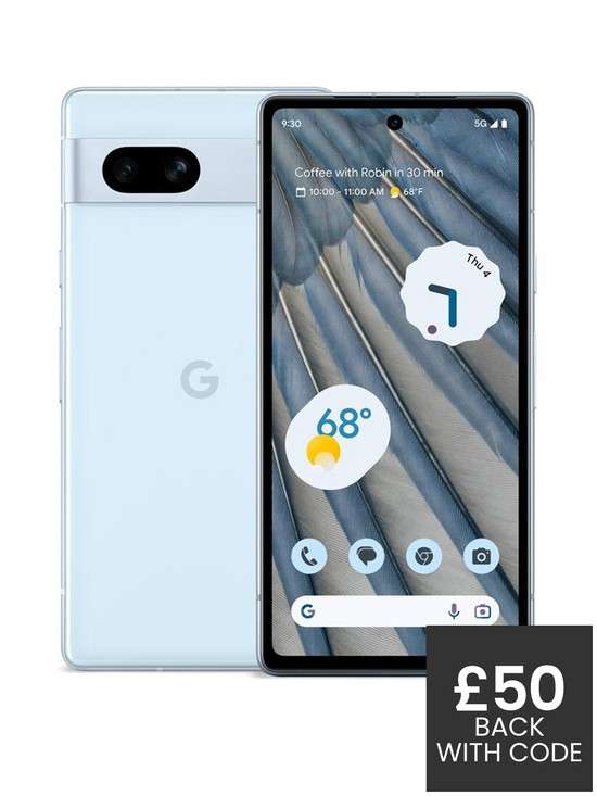 Google Pixel 7a Smartphone, Android, 6.1”, 5G, Sim Free, 128GB (£279 With £50 Credited Back with code) Free collection