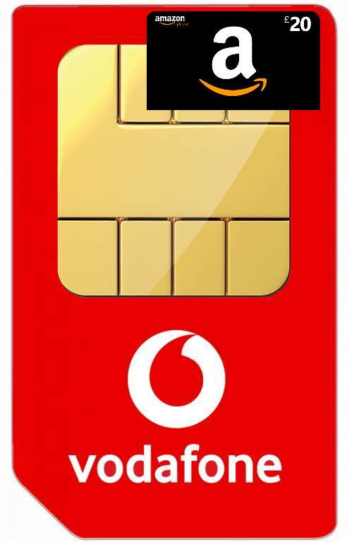 Vodafone Upgrade 100GB 5G Data £16pm (Effective £7.67pm W/£99 Cashback) + £20 Amazon Gift Card £192 / £93 @ Mobiles.co.uk Via Giftcloud