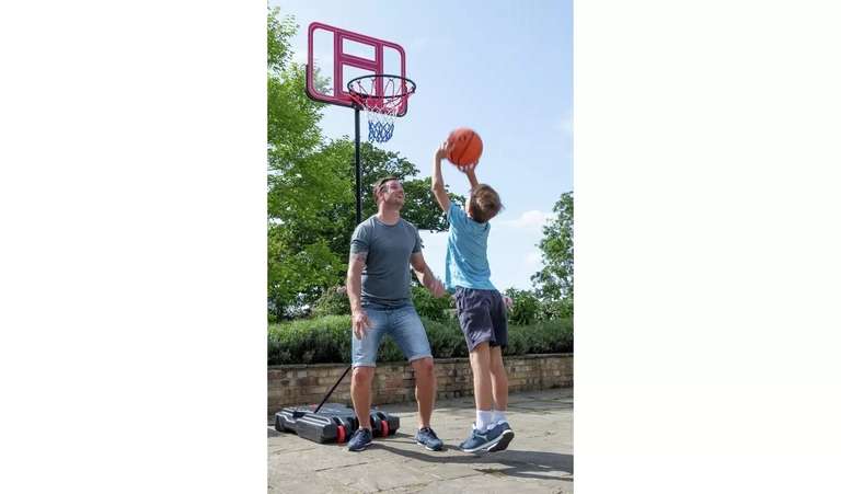 Opti Clear Portable Adjustable Basketball Hoop and Backboard + Free C&C