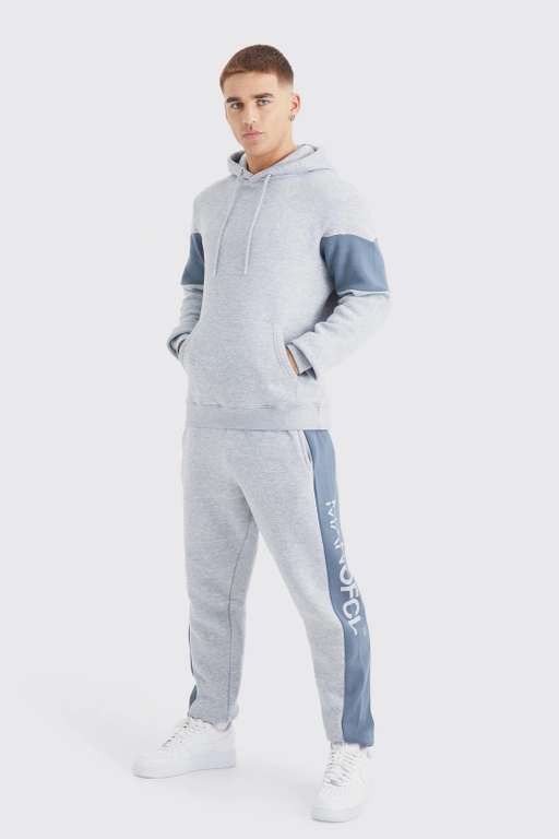 Man OFCL Slim Colour Block Hooded Tracksuit w/code