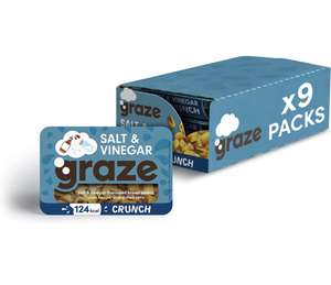 Graze Salt & Vinegar Crunch - Vegan Savoury Healthy Snack Punnet - 28g (Pack of 9) - £5.40 @ Amazon