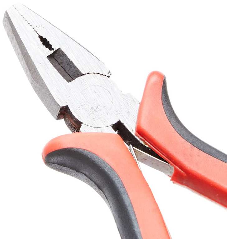 Hilka 26100700 Mini Combination Pliers with Soft Grip, Red