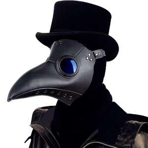 Raxwalker Plague Doctor Bird Mask Steampunk Halloween Costume Long Nose Beak Mask Cosplay Party Props