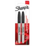 Sharpie Permanent Markers | Fine Point | Black | 2 Count - £2 @ Amazon