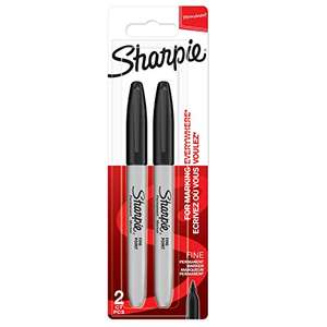 Sharpie Permanent Markers | Fine Point | Black | 2 Count - £2 @ Amazon