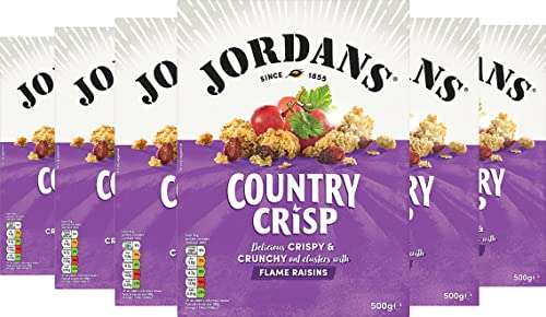 Jordans Country Crisp Cereal - Flame Raisin / Honey & Nut / Raspberry - 6 Packs of 500g - £10.50 (£8.93 / £7.34 Subscribe and save) @ Amazon