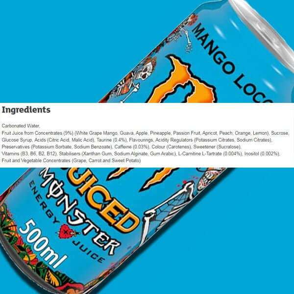 12x500ml cans of Monster Energy Mango Loco (£25 minimum spend)
