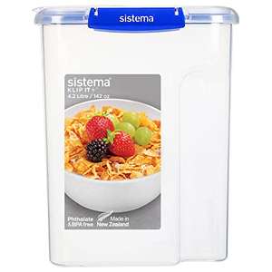 Sistema KLIP IT PLUS Cereal Storage Container Airtight 4.2 litre £5.04 @ Amazon
