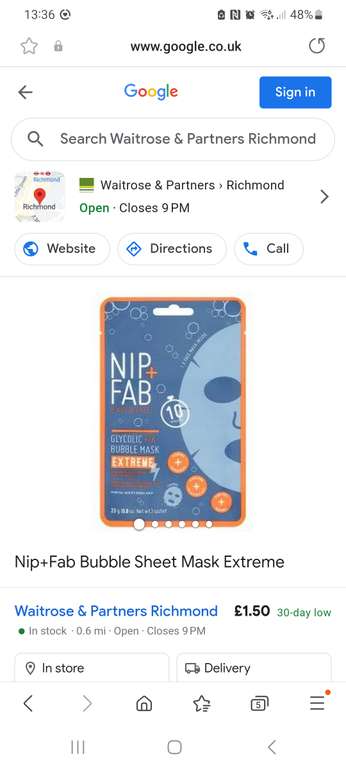 Nip+Fab Bubble Sheet Face Mask Extreme - Richmond, Surrey