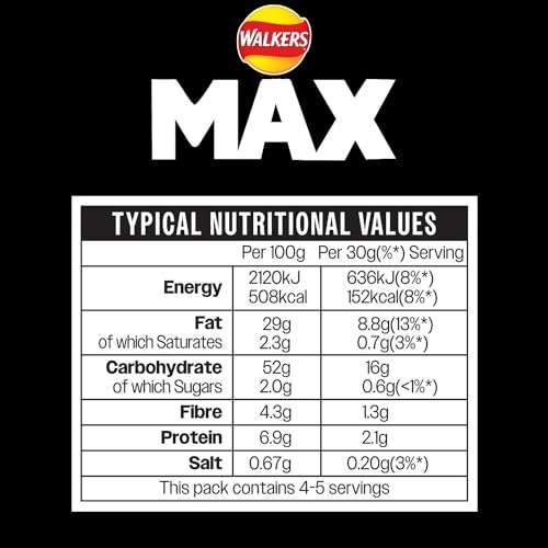 Walkers Max Extra Flamin' Hot Crisps 130g