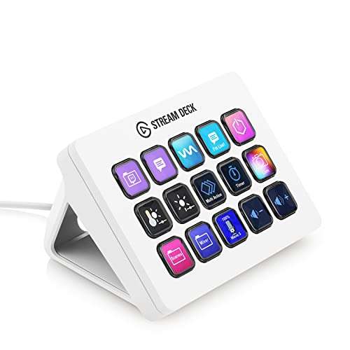 Elgato Stream Deck MK.2 White – Studio Controller, 15 Macro Keys £119.99 @ Amazon