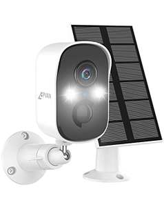 CPVAN 1080p battery wifi security camera with solar charging panel and rolling free cloud storage using voucher - Burfon FBA