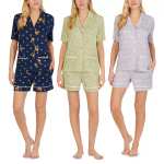 DKNY Notch Collar 3 Piece PJ Set in 3 Colours & 4 Sizes £14.99 Delivered @ Costco