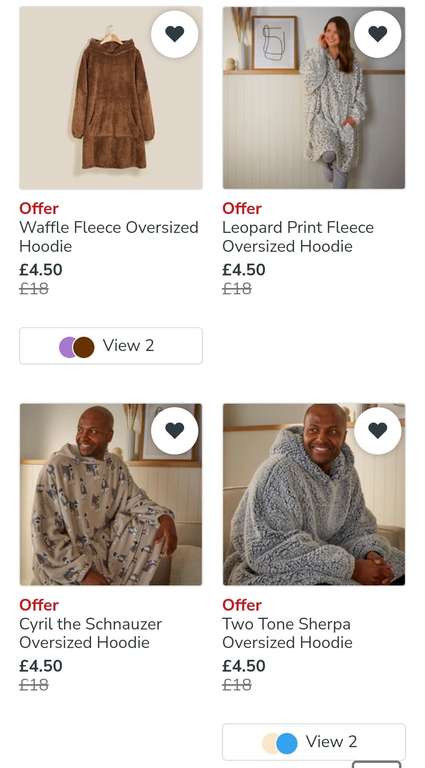 75% off Various Oversized Hoodies e.g. Tiger, Unicorn, Stars - Prices from £3.50 for Kid's, from £4 for Adults (Click & Collect Free)