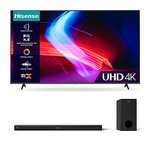 Hisense 4K UHD TV 65" A6K and HS218 with 200W Output, Dolby Audio bar 2023