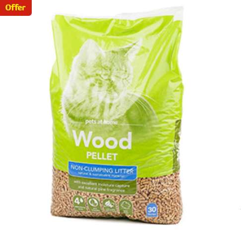 Pets at Home - Wood Pellet Non Clumping Cat Litter 30 Litre - 2 Bags for  £20 - Delivery £3.95 @ Pets at Home | hotukdeals
