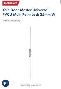 Yale Door Master Universal PVCU Multi Point Lock 35mm W £18 @ Jewson - free Click & Collect