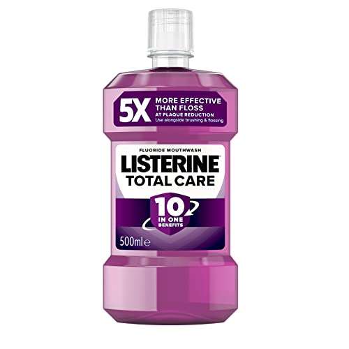 Listerine Total Care Mouthwash, 500 ml, Clean Mint £2.39 / £2.15 Subscribe & Save @ Amazon