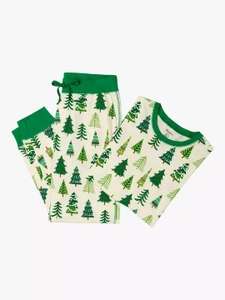 Hatley Festive Christmas Trees Organic Cotton Pyjama Set, Green - £19.50 + £2.50 Click & Collect / £4.50 delivery @ John Lewis
