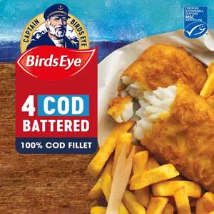 Birds Eye 4 Battered Cod Large Fillets | £3 @ Asda