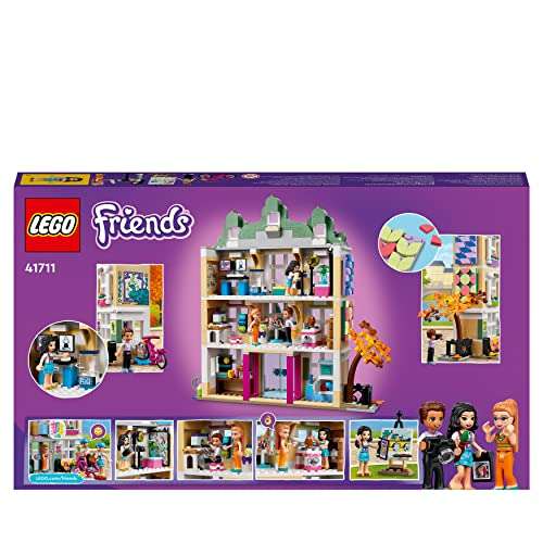 LEGO 41711 Friends Emma's Art School House Set, Creative Toy with 3 Mini Dolls, Accessories and Dots Decor, £48 at Amazon