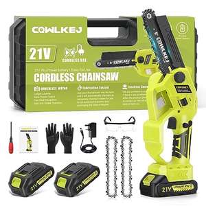 Mini Chainsaw Cordless 6 inch Electric plus 2 batteries and more see op - W/voucher (Prime members) sold by PAMEY UK