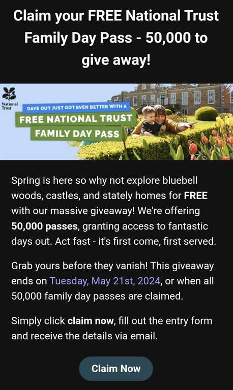50000 Free National Trust Family Passes From Reach Newspapers