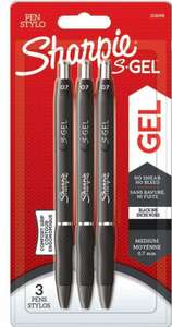Sharpie S Gel 0.7mm Black/ Retractable Pen Assorted 3 pack - £3 with Free Collection @ Wilko