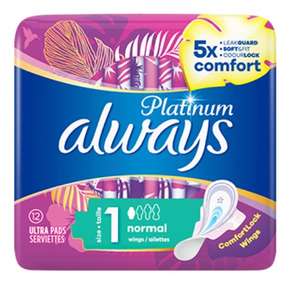 Free sample pack of Always Platinum period pads @ Always