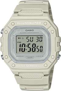 Casio Illuminator Digital Chronograph Resin Strap Watch W-218HC-8AVEF
