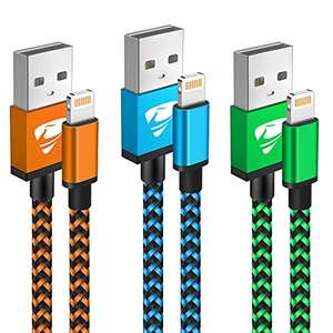 iPhone Charger Cable 2m 3Pack iPhone Charging Cable Long iPhone Lightning Cable Colored Braided USB £7.64 FB Amazon Sold by Xuduo-UK