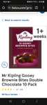 Mr Kipling Gooey Brownie Bites Double Chocolate/Salted Caramel bites 10 Pack Clubcard Price