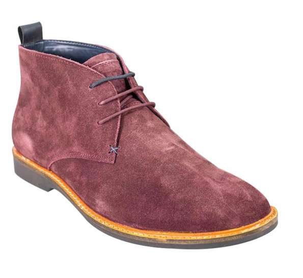 Burgundy Classic Suede Leather Ankle Boots £21.99 delivered @ Sirri