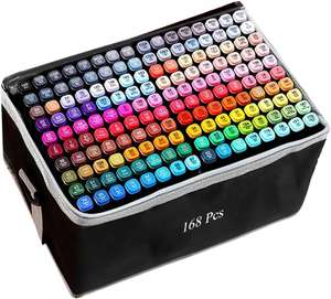 Colors Dual Tip Based Art Markers, 24 Colours Permanent Marker 24-168pcs - Sold By RUNXU General Store
