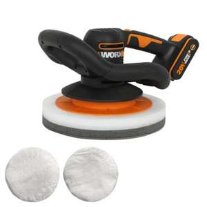 WORX WX856 18V Battery 2.0Ah Cordless Orbital Polisher/Buffer & x2 Pads Included, Sold By Worx